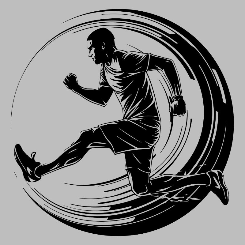 Running Marathon Mann Silhouette