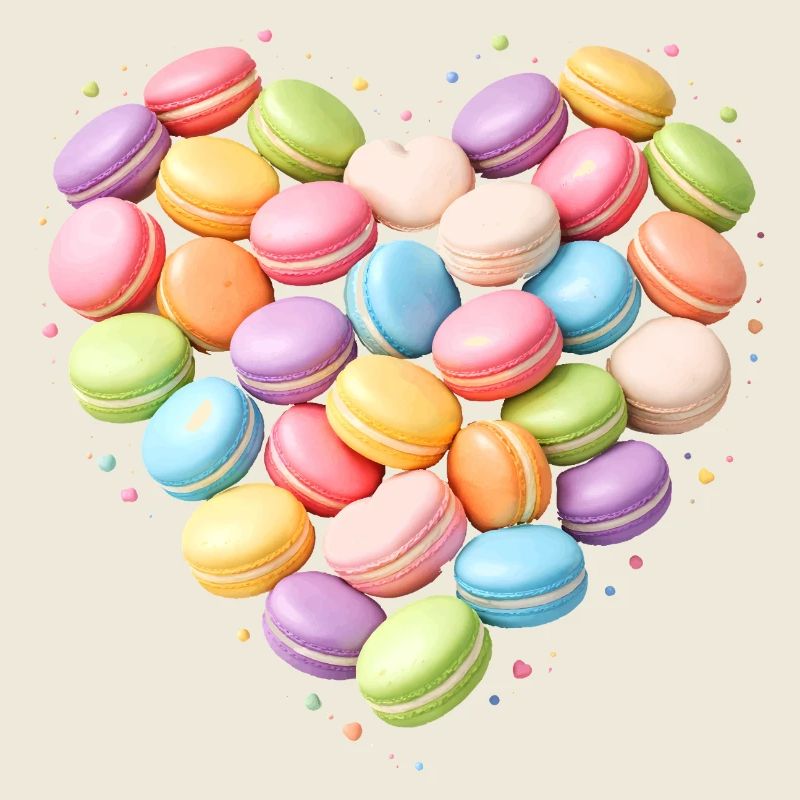 Macarons Herz Pastell Design 
