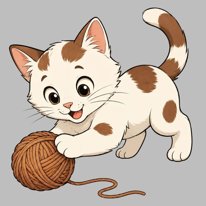 Kitten plays