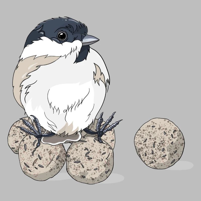 Sumpfmeise | Meise im süßen Comic Design