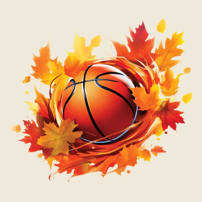 Feuilles de basketball, d’érable et de chêne en automne