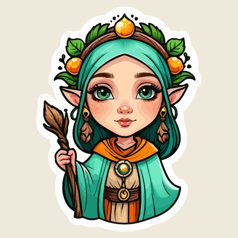 Druidin Druide Fantasy Illustration