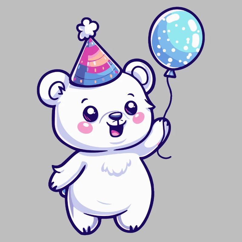 Eisbär Geburtstag Comic Niedlich