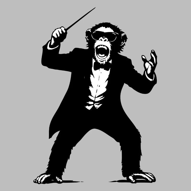 Affen Dirigent im The Monkey Dance Orchestra