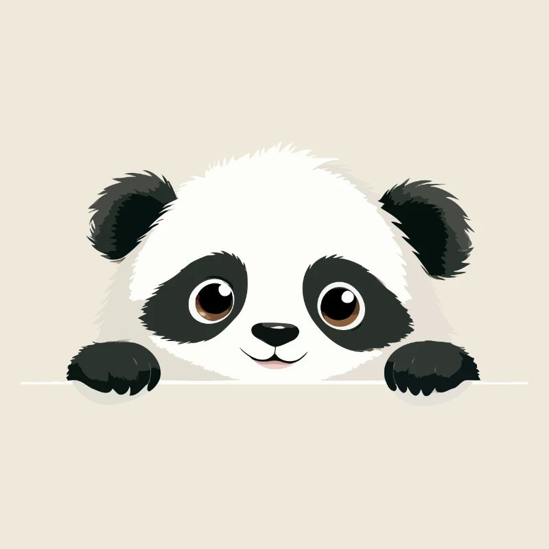 panda coup d’œil mignon adorable drôle animal dessin animé