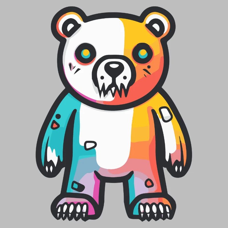 Eisbär Halloween Comic Lustig