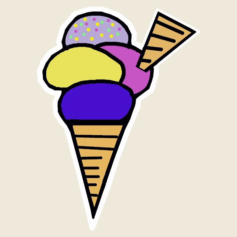 Eiswaffel Eiscreme Eis Kinder Retro