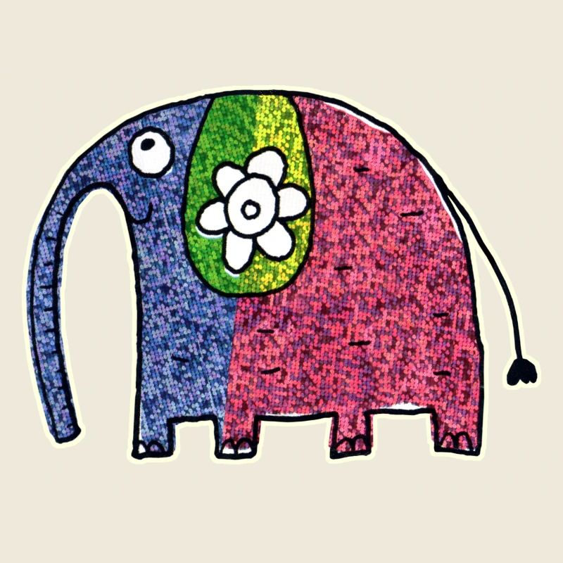 Cute colorful elephant Eli