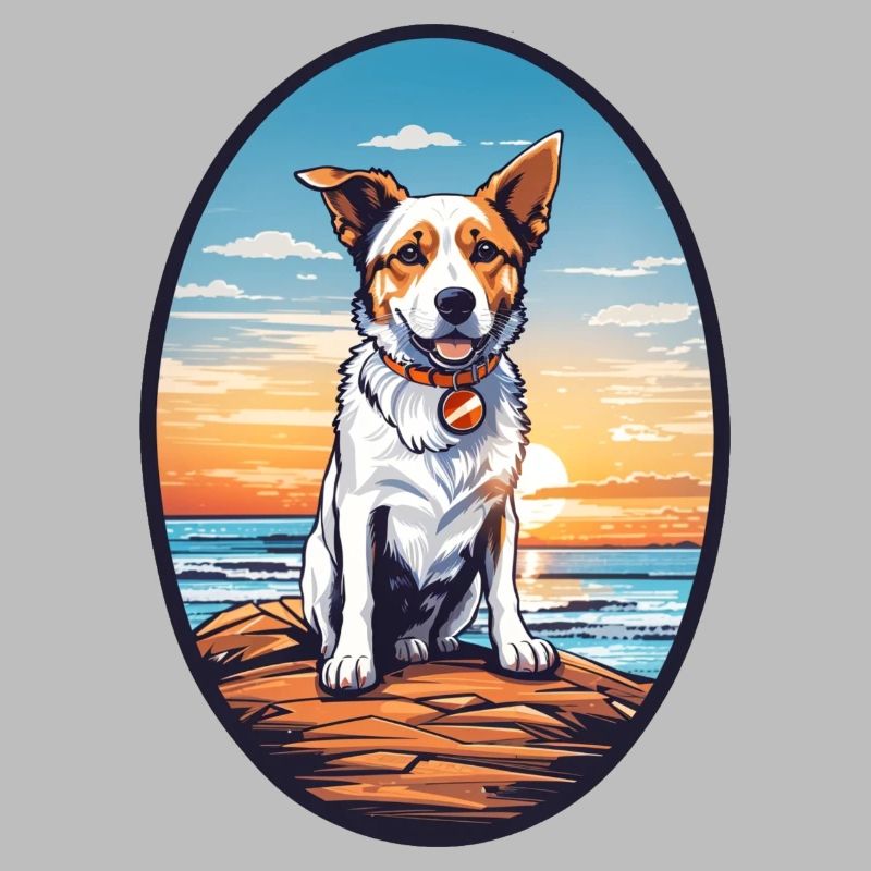 Hund am Strand