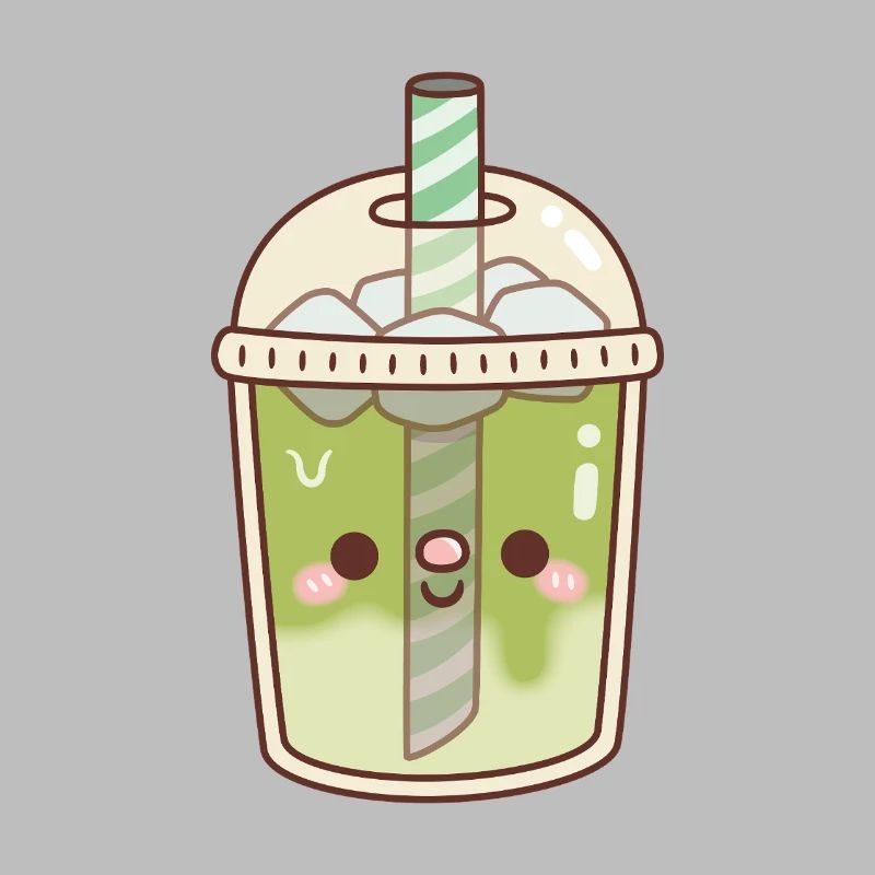 Mignon latte glacé au matcha
