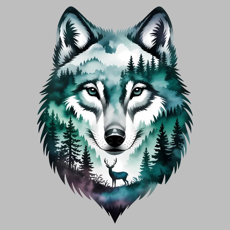 Wolf Silhouette - Motivational Wolf Logo