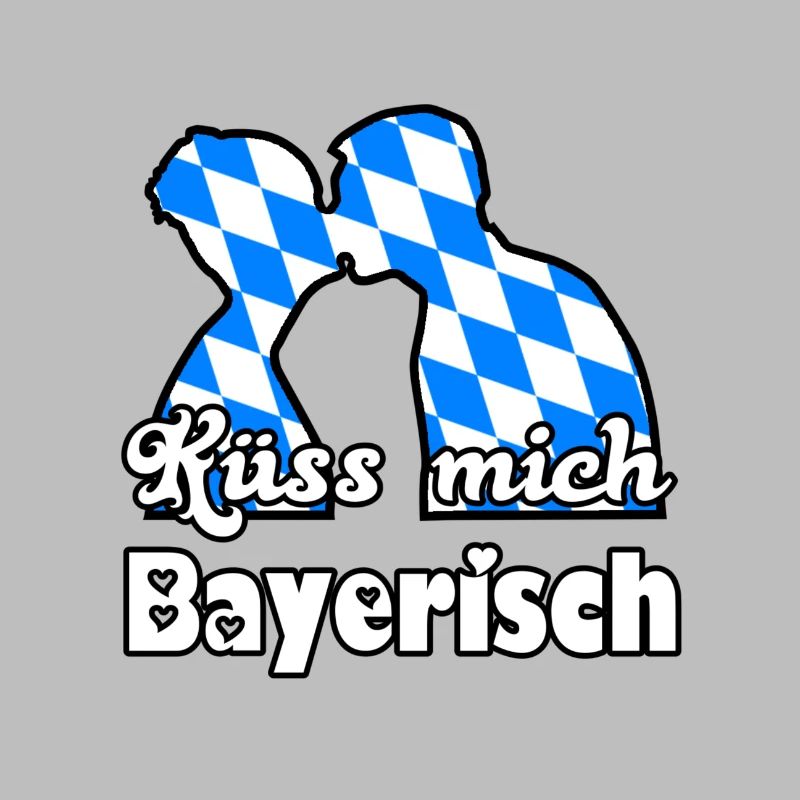 Küss mich Bayerisch Bayern Liebe Paar Geschenk