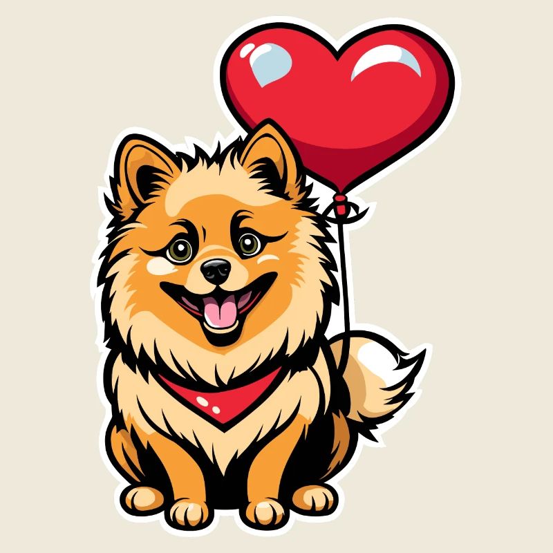 Zwergspitz Herz - Valentinstag