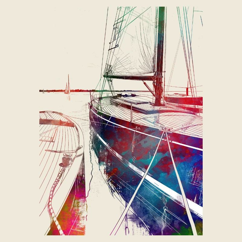 Yacht racing sport art #yachting