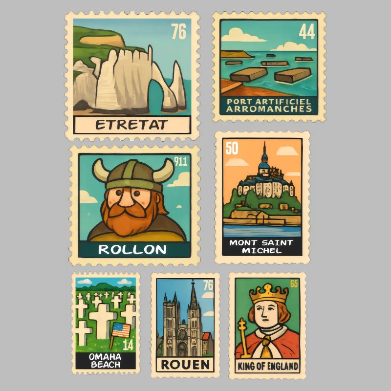 Stamps Normandy Monuments History D-Day Pride