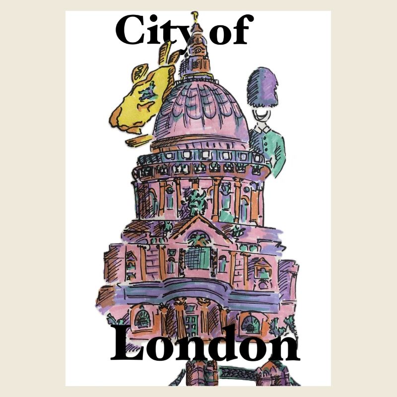 Sketch londonien : palette de monuments urbains