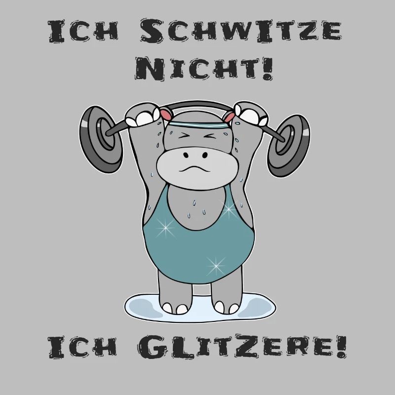 Ich schwitze nicht ich glitzere Dickes Nilpferd