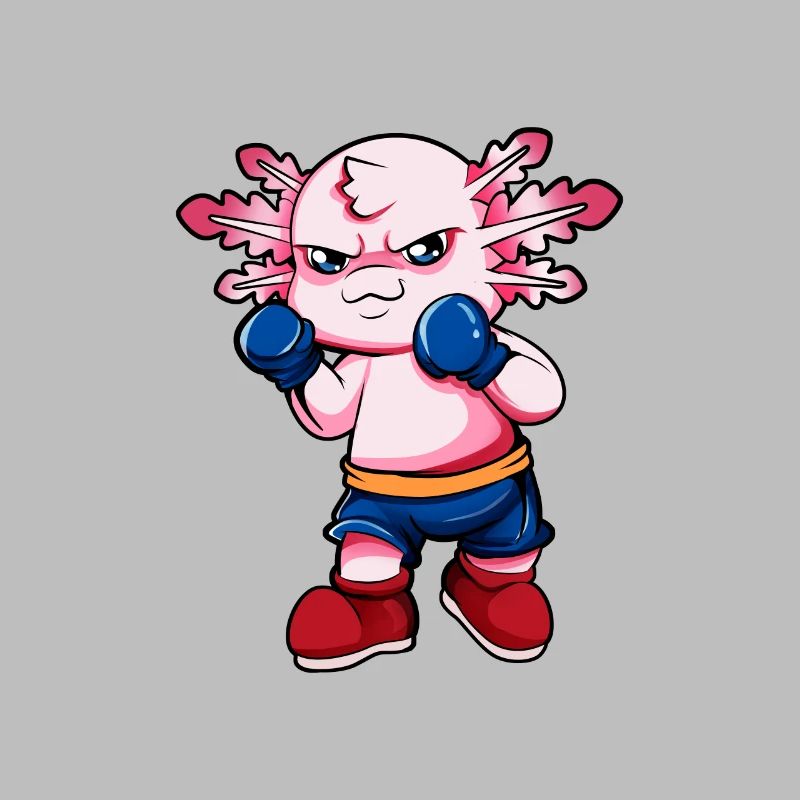 Comic Axolotl fait du karaté