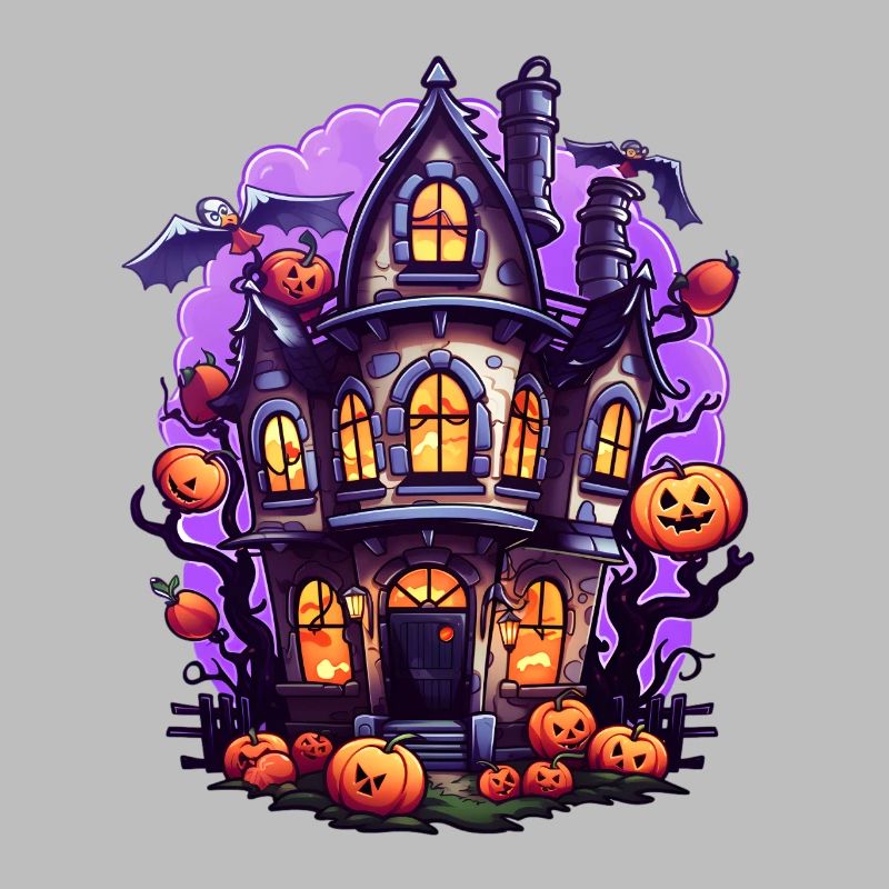 Bande dessinée Halloween Maison hantée