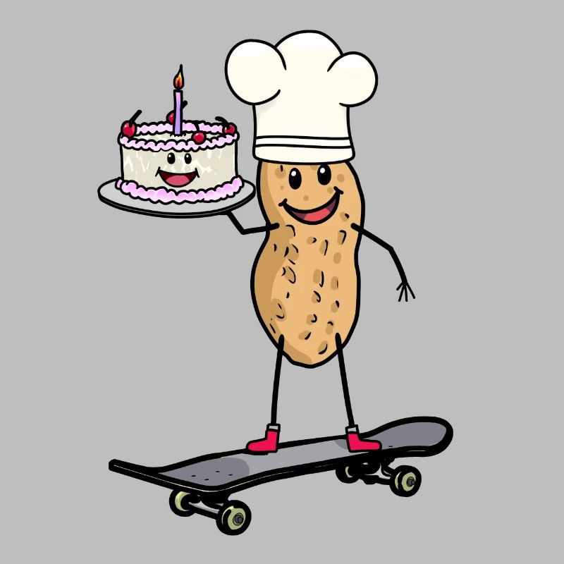 Birthday Cake Baker Nut Skater