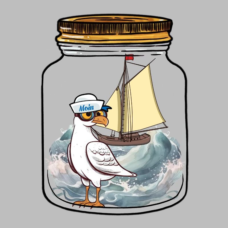 Sailor Seagull Sailing Ship Ahoy