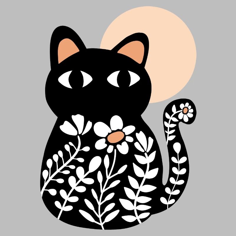 Chat en fleurs