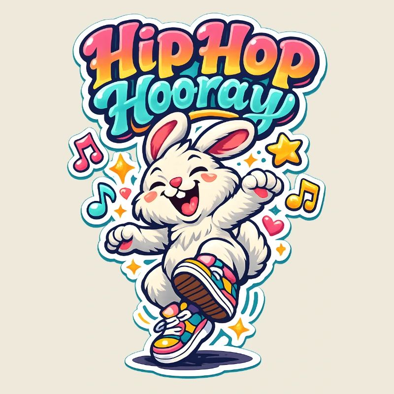 Hip Hop Bunny Bunny Spring Summer Easter Garden
