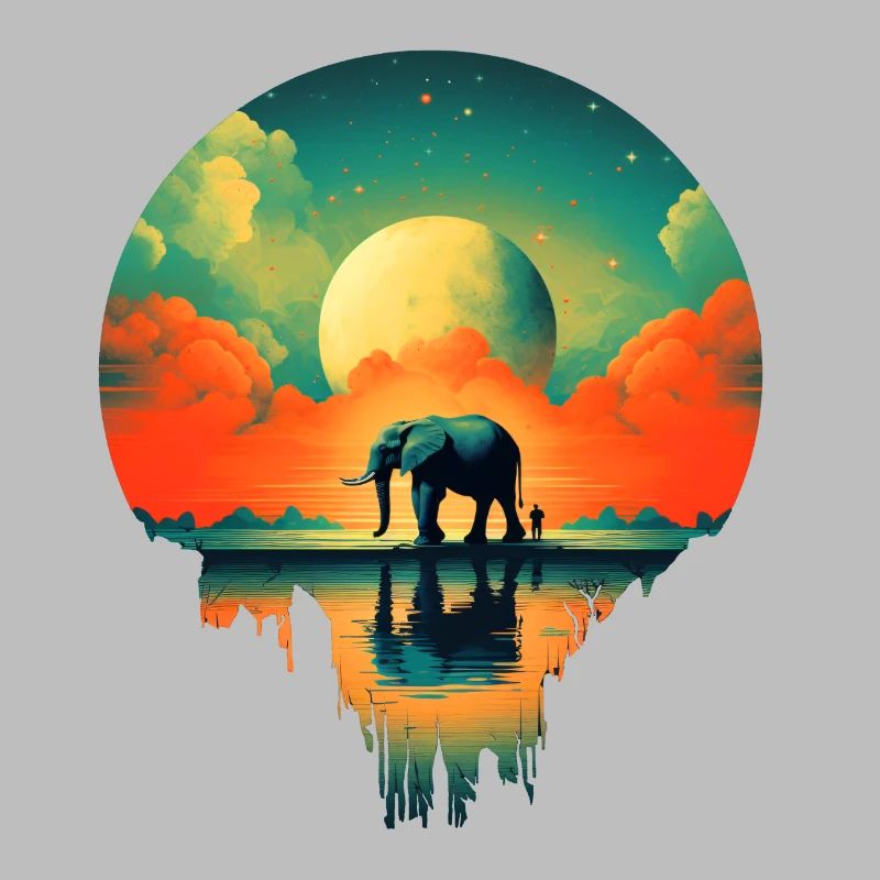 Elefant zieht umher