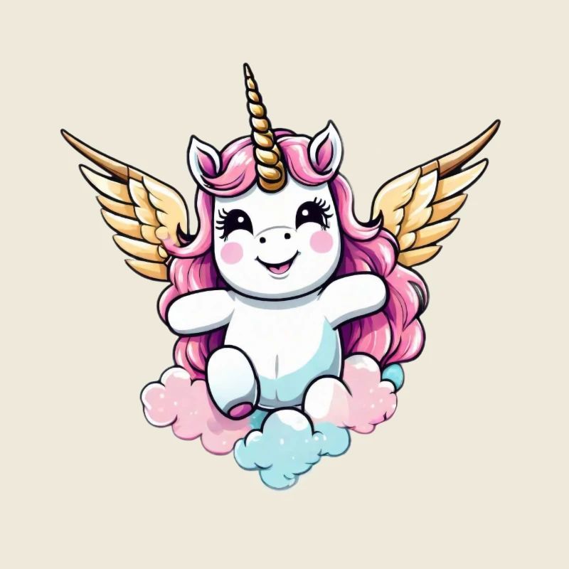 Licorne Einhorn Kawaii
