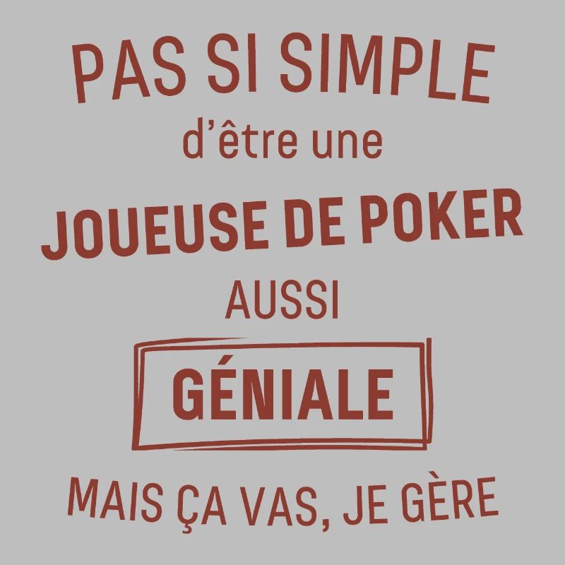 Joueuse de Poker GÉNIALE rouge brunâtre foncé