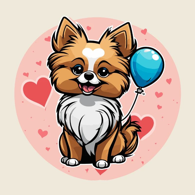 Zwergspitz Herz - Valentinstag