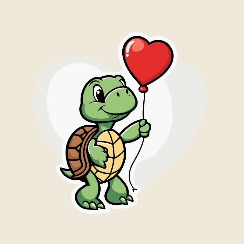 Schildkröte Herz - Valentinstag