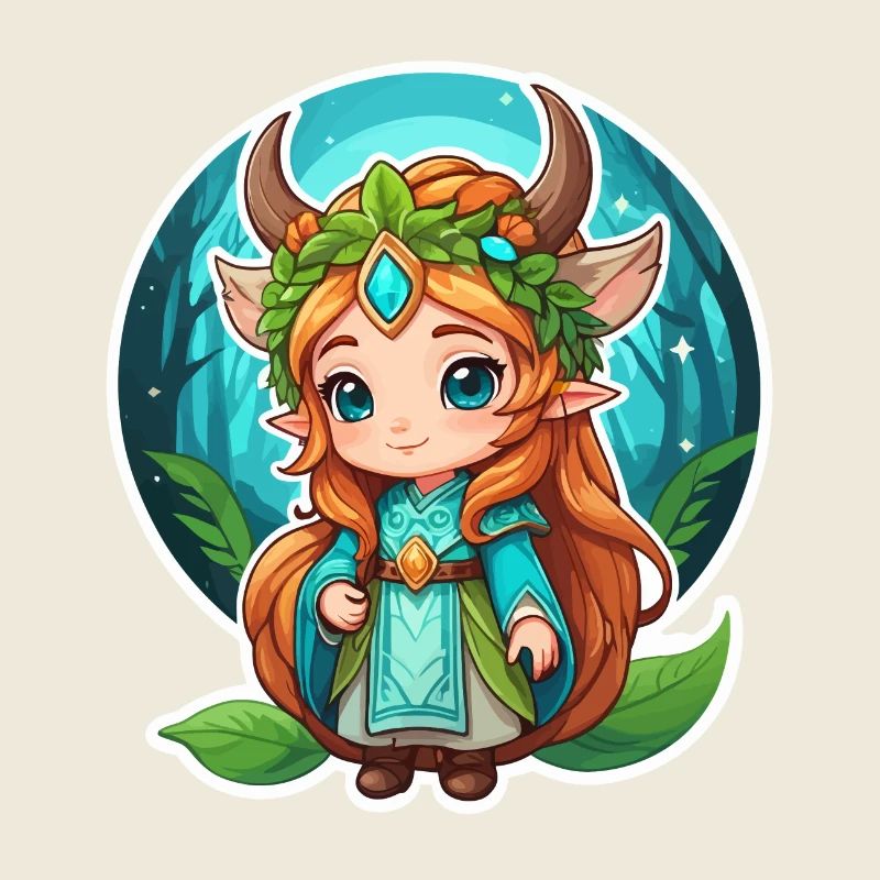 Druide Niedlich Illustration