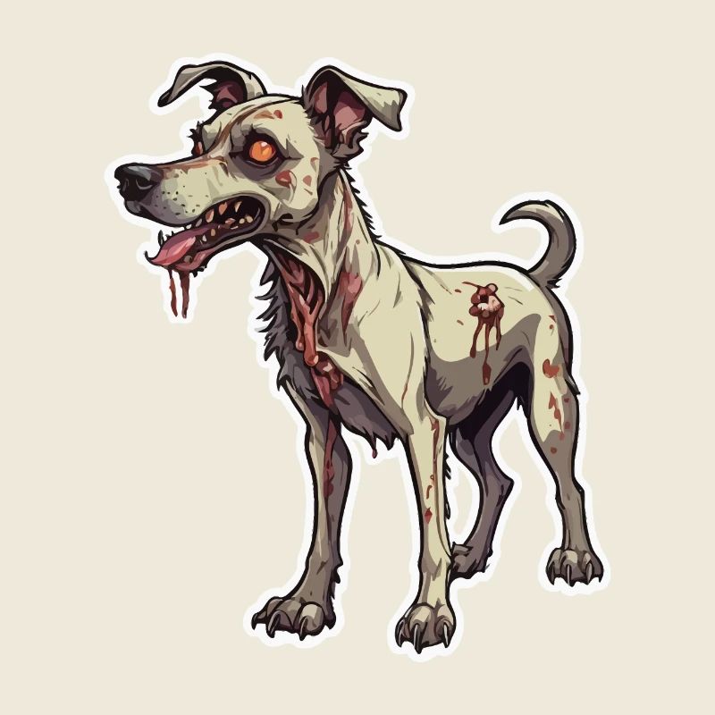 Illustration de chien zombie