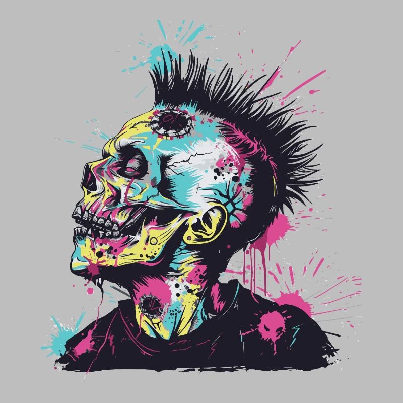 Horror Punk Zombie Mohawk