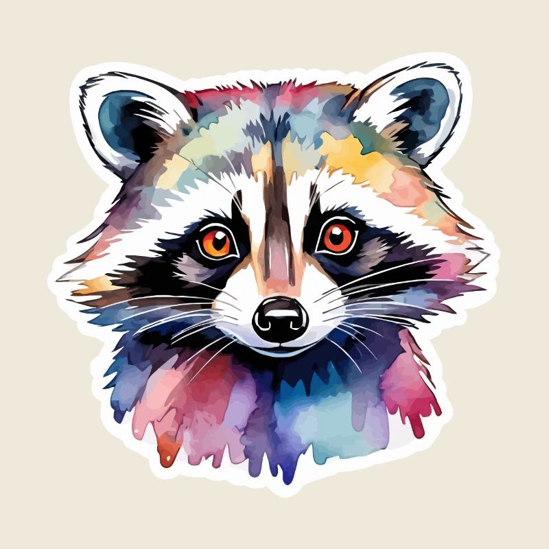 Waschbär Wasserfarben Illustration