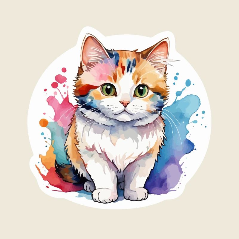 Munchkin Teckel Chat Aquarelle