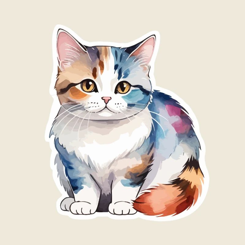 Munchkin Teckel Chat Aquarelle