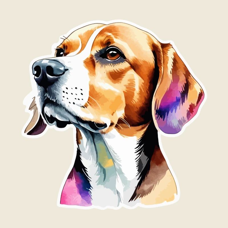 Beagle Wasserfarben
