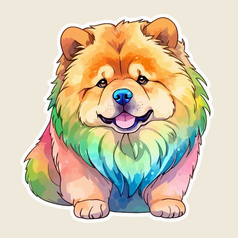 Chow Chow Wasserfarben