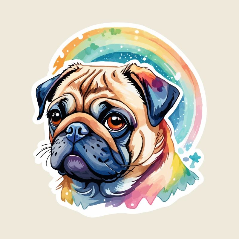 Pug Watercolors