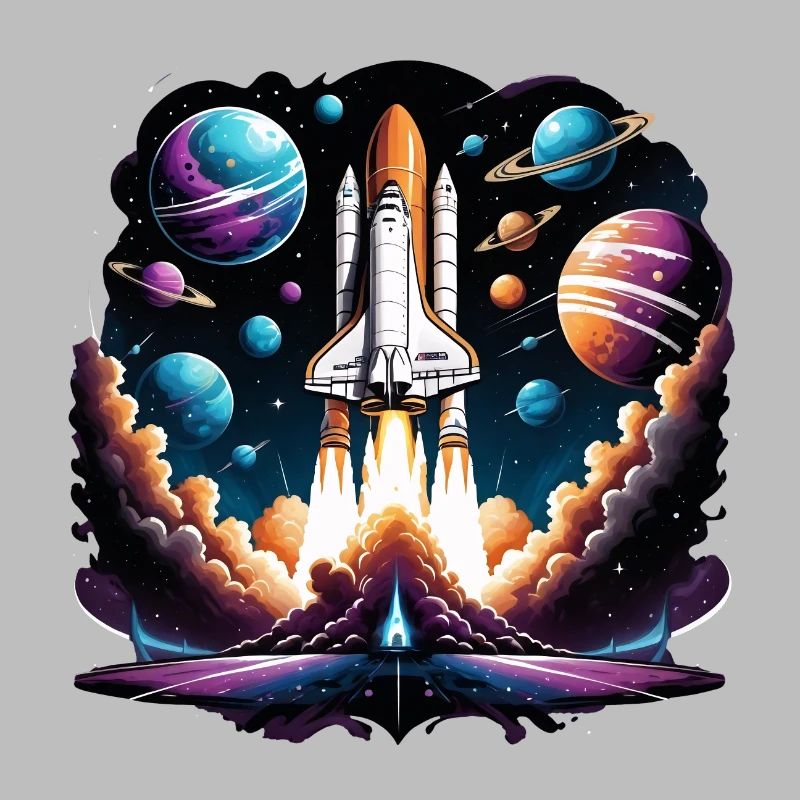 Fusée Astronaute Astronaute Cadeau Spatial Navette