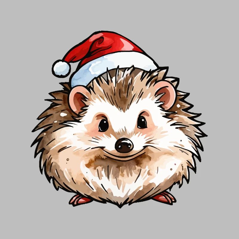 Dessin de Noël hérisson