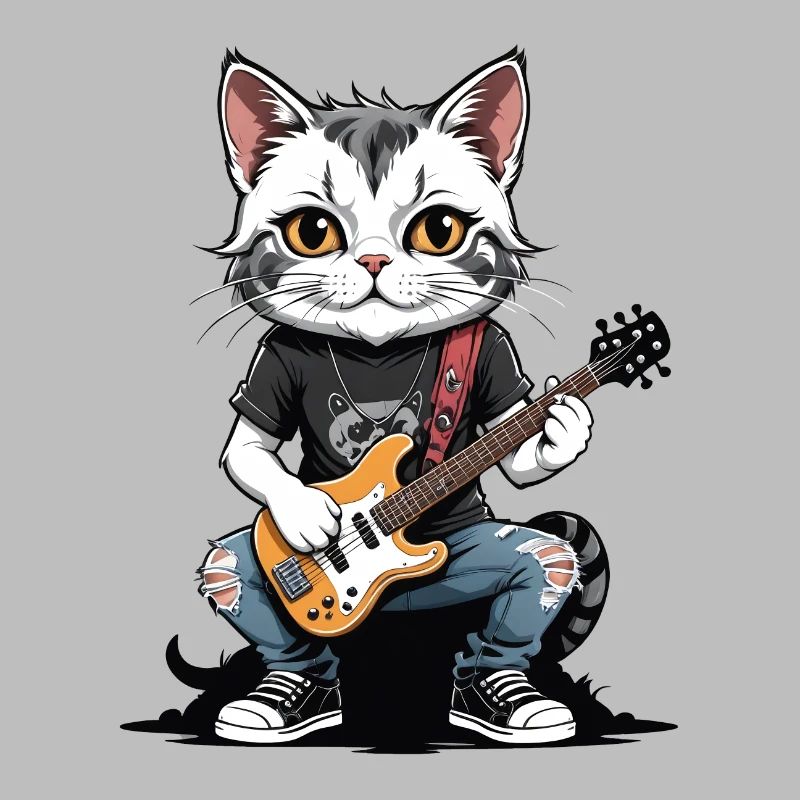 Cat Rocker Cat HardRock Gift