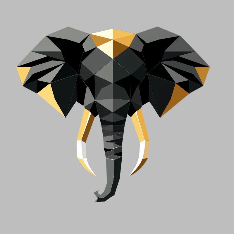 Elephant Low Poly Design
