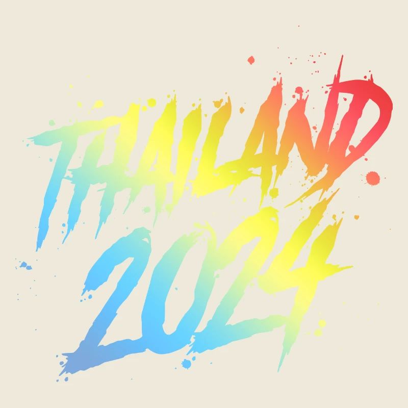 Thaïlande 2024 Équipe de vacances colorée