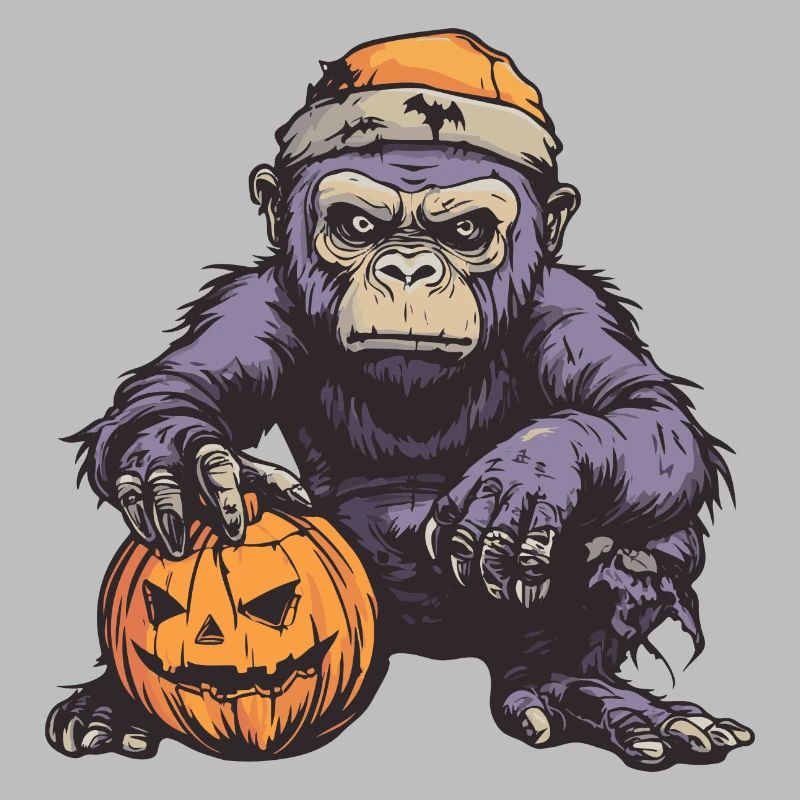 Gorilla Halloween Comic Funny