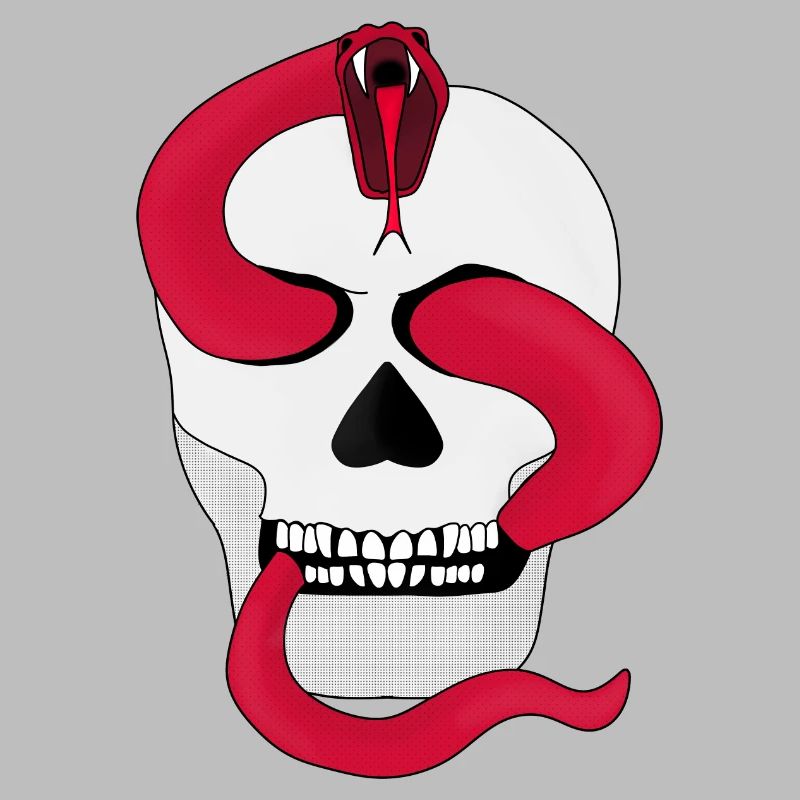 Le serpent rouge et le crâne