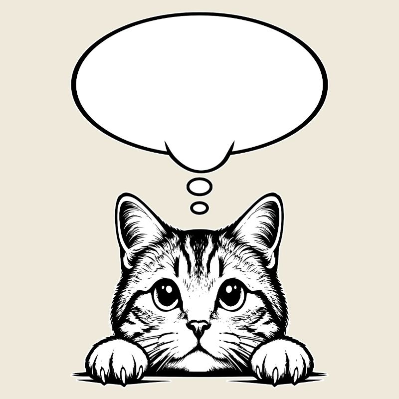 Scottish Straigh Katze Sprechblase