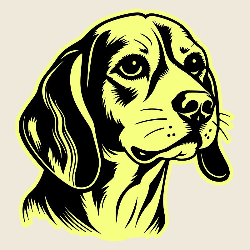 Tête de chien Beagle